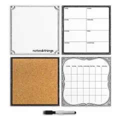 WallPops White Dry Erase Calendar & Corkboard Set