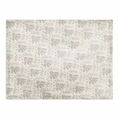 Simple Gray Florals 18" x 14" Cotton Twill Placemat