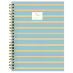 2026 Blue and Gold Lines Medium Weekly Monthly Planner