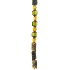 Autumn Green Czech Glass Bead Mix, 11mm by Bead Landing&trade;