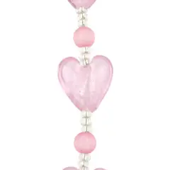 Pink Heart Lampwork Glass Bead Mix by Bead Landing&trade;