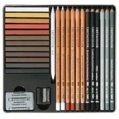 Cretacolor&reg; Creativo 27 Piece Tin Drawing Set