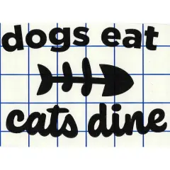 Leisure Arts&reg; Vinyl Dogs Eat, Cats Dine Black Wall Decal