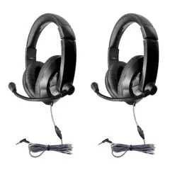 HamiltonBuhl&reg; Smart-Trek&trade; Deluxe Stereo Headset with Gooseneck Microphone, 2ct.
