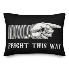 Fright This Way Throw Pillow