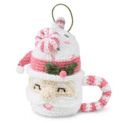 Intermediate Santa Mug Mocha Amigurumi Crochet Ornament Kit by Loops & Threads&reg;
