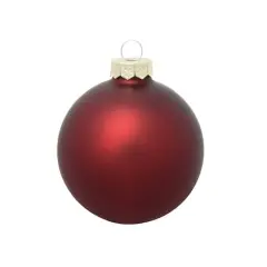 Whitehurst 6 Pack 4" Matte Glass Ball Christmas Ornaments Bordeaux