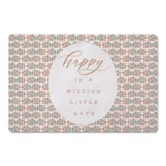Happy in a Million Little Ways Floor Mat, 18" x 27"