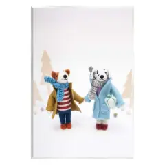 Stupell Industries Winter Holiday Gifts Dog Couple Wall Plaque Art