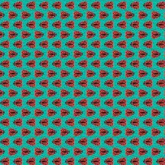 Fabric Editions Turquoise Ladybug Cotton Fabric