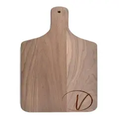 Circle Monogram Walnut Paddle Cutting Board V