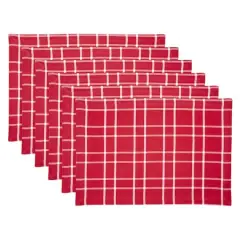 DII&reg; Holly Berry Plaid Placemat, 6ct.