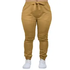 Galaxy By Harvic Loose Fit Stretch Twill Women's Joggers Timber