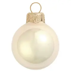 Whitehurst 2ct. 6" Pearl Glass Ball Ornaments Champagne Pearl
