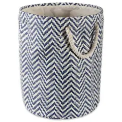 DII&reg; Small Round Chevron Paper Bin Nautical Blue