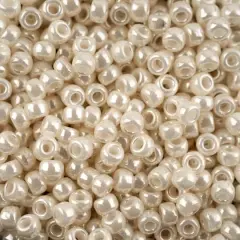 John Bead 8/0 Miyuki Glass Seed Beads, 12g Antique Ivory Pearl Ceylon