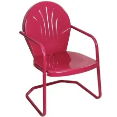 34" Outdoor Retro Tulip Armchair Pink