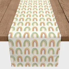 Straight Rainbow Pattern 16" x 90" Cotton Twill Runner