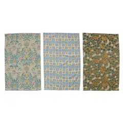 Hello Honey&reg; Multicolor Patterned Cotton Tea Towel Set