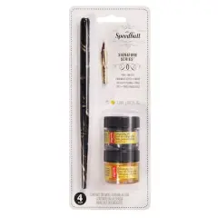 Speedball&reg; Signature Series Pen & Metallic Ink Set