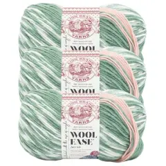 3 Pack Lion Brand&reg; Wool Ease&reg; Fair Isle Yarn Sage and Pink Salt