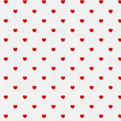 Fabric Editions White Hearts Cotton Fabric