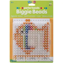 Perler&trade; BIGGIE Beads Square Clear Pegboards, 2ct.