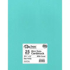 PA Paper&trade; Accents Mini Dot 8.5" x 11" Cardstock, 25 Sheets Sea Holly
