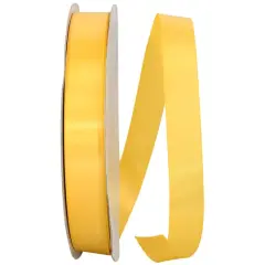 JAM Paper 7/8" x 100yd. Double Face Satin Ribbon Yellow Gold