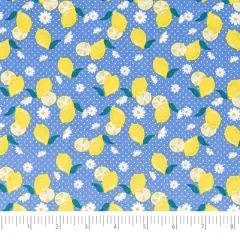 SINGER Lemons & Dots Cotton Fabric