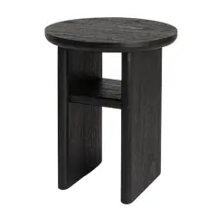 Hello Honey&reg; Black Sturdy Fir Wood Side Table