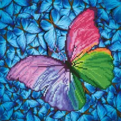 Diamond Dotz&reg; Intermediate Flutter by Pink with Frame Diamond Painting Kit