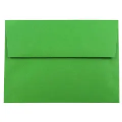 JAM Paper A7 Colored Invitation Envelopes, 50ct. Green