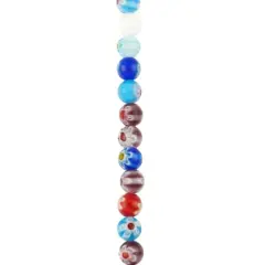 Millefiori Flower Glass Round Bead Mix by Bead Landing&trade;