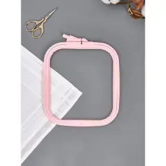 Nurge Plastic Square Hoop Pastel Pink