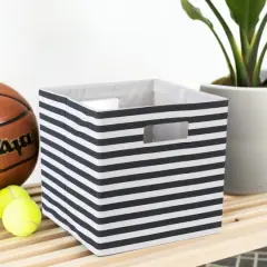 DII&reg; Square Black Pinstripe Polyester Cube