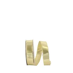 JAM Paper 7/8" x 25yd. Gold Woven Lame 3 Wired Edge Ribbon
