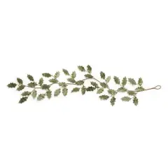 6ft. Glittered Holly Leaf Garlands, 2ct.