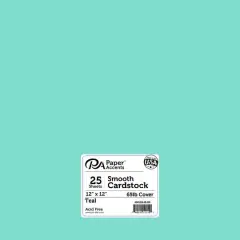 PA Paper&trade; Accents 12" x 12" 65lb. Smooth Cardstock, 25 Sheets Teal