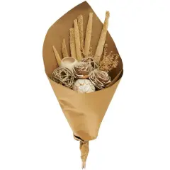 Light Brown Dried Floral Foliage Arrangement