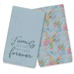 Family is a Gift Tea Towel Set Blue