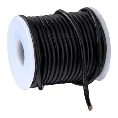 3mm Round Leather Lace by Bead Landing&trade; Black