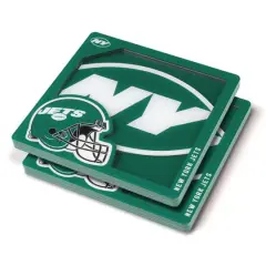 NFL 3D Logo Series Coaster Set New York Jets