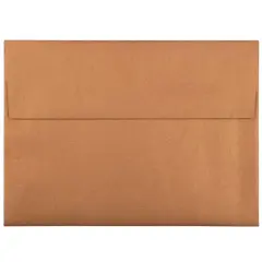 JAM Paper 4.75" x 6.5" Metallic Invitation Envelopes, 50ct. Copper Stardream