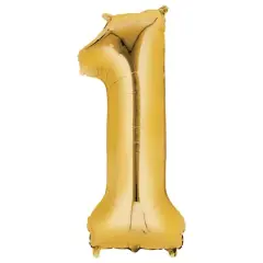 34" Gold Number Foil Balloon 1