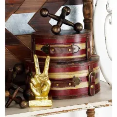 Traditional Wooden American Flag Decorative Box Set