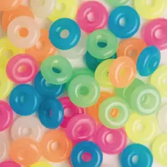 The Beadery&reg; Glow in the Dark Plastic Ring Beads, 14mm