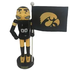 Santa's Workshop 12" Iowa Mascot with Flag Nutcracker