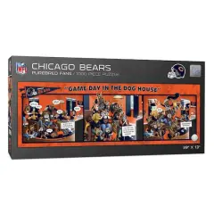 NFL Game Day in the Dog House 1,000 Piece Puzzle Chicago Bears