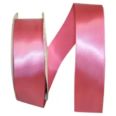 JAM Paper 1.5" x 50yd. Single Face Satin Ribbon Colonial Rose